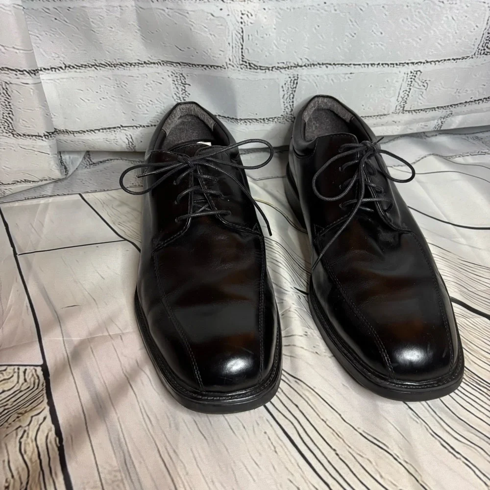 Nunn Bush Comfort Gel Hayden Men's Oxford Dress Black Leather Sz 13